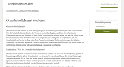 Desktop Screenshot of grundschullehramt.com